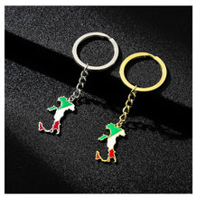 Load image into Gallery viewer, Italy Keychain, Stainless Steel Bag Charm
