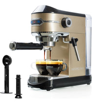 Load image into Gallery viewer, Professional Espresso Machine for Home 15 Bar with Milk Frother Steam Wand, Espresso Maker with Double-Cup Splitter 1450w Fast Heating, Cappuccino and Latte machine 37Oz Water Tank (Also get 2 Bricks of Ground Espresso)
