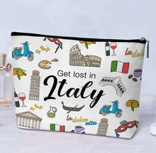 Load image into Gallery viewer, Italy Travel Gift Cosmetic Bag Italy Lovers.
