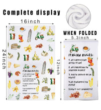 Load image into Gallery viewer, Italian Kitchen Towel and Decor - Hand Towel, Chef Gifts, Rules Dish Towel
