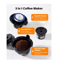 Load image into Gallery viewer, SHARDOR K Cup Coffee Maker Compatible with Ground Coffee &amp; Teas, Single Serve Coffee Machine, 6–14oz Adjustable Brew Sizes, 40oz Detachable Water Reservoir, Descale Settings, Red
