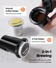 Load image into Gallery viewer, SHARDOR Hot &amp; Iced Coffee Maker, K Cup Coffee Maker Compatible with Ground Coffee, Single Serve Coffee Machine Red
