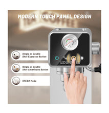 Load image into Gallery viewer, Rounexes 20 Bar Espresso Machine, Semi-Automatic Espresso Maker with Pressure Gauge &amp; Touch Screen, Single Shot Professional Coffee Maker for Home Use, Compact Design with Milk Frother
