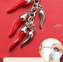 Load image into Gallery viewer, Italian Horn Pendant Key Chain. Goodluck Charm
