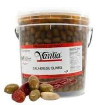 Load image into Gallery viewer, Vantia Green Calabrese Olives 15.4lb Bucket
