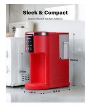 Load image into Gallery viewer, SHARDOR K Cup Coffee Maker Compatible with Ground Coffee &amp; Teas, Single Serve Coffee Machine, 6–14oz Adjustable Brew Sizes, 40oz Detachable Water Reservoir, Descale Settings, Red
