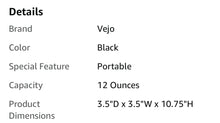 Load image into Gallery viewer, Vejo Personal Blender Powder-Powered Blending System(Black)
