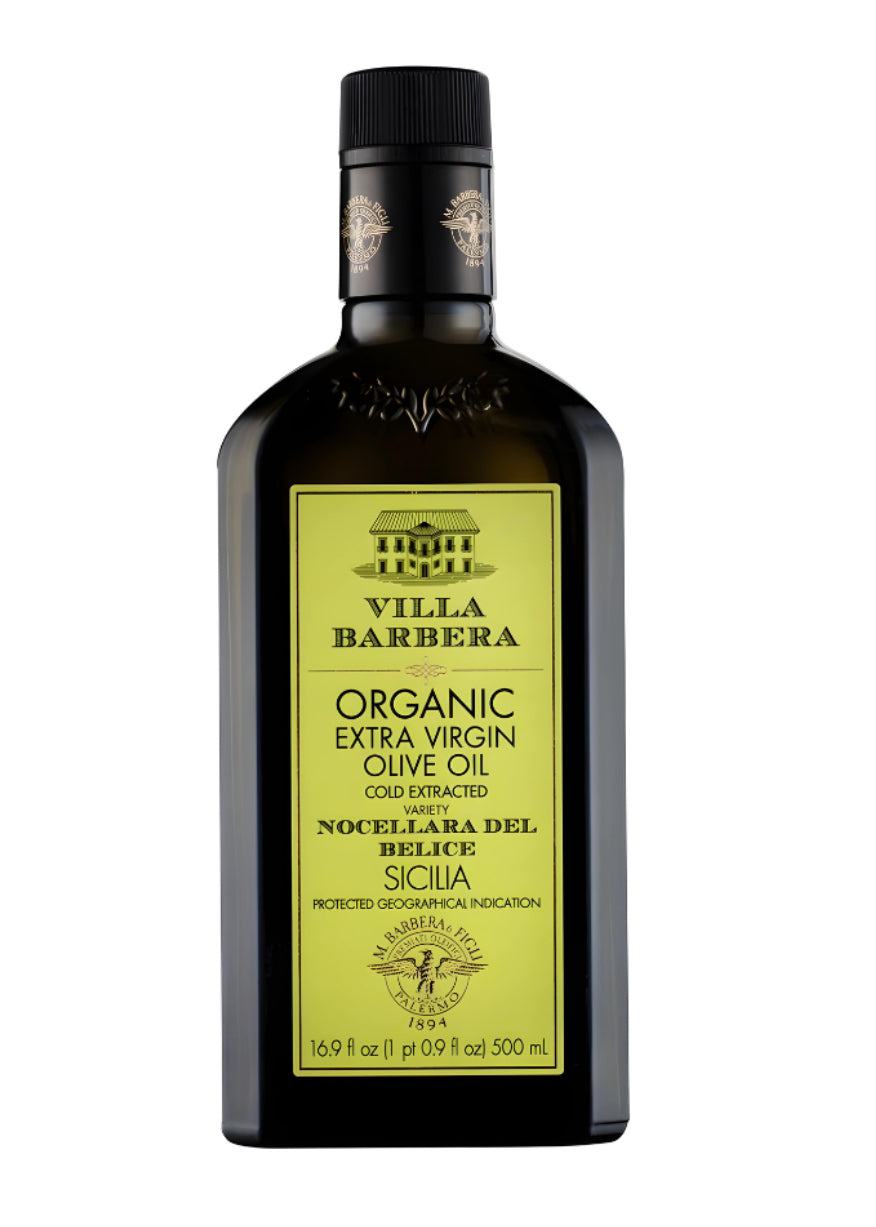 Villa Barbera organic Cold-Extracted Nocellara del Belice EVOO IGP Sicilia 500ml.Bt. (Case Of 6)