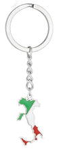Load image into Gallery viewer, Italy Keychain, Stainless Steel Bag Charm
