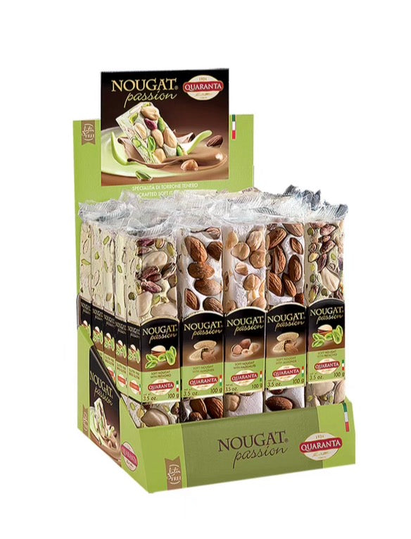 Quaranta Traditional Assorted Soft Nougat Bars, 3.53 oz (100 g) x 25 ...