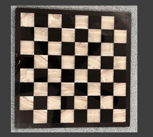Load image into Gallery viewer, Vintage Italian Marble Onyx Stone Chess &amp; Checkers Board (Roughly 14x14in)
