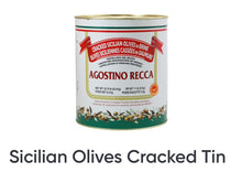 Load image into Gallery viewer, Agostino Recca / Sicilian Olives Cracked in Brine 18.74lbs Tin
