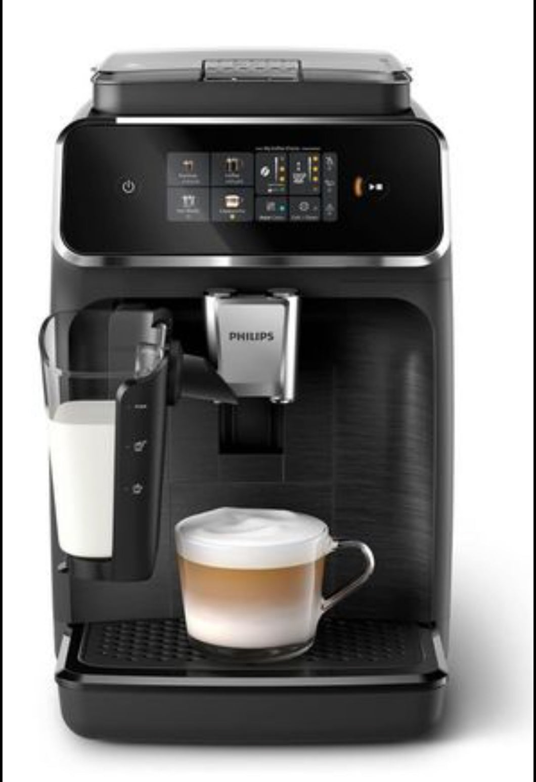 PHILIPS 2300 Series Fully Automatic Espresso Machine - 4 Beverages, Modern color touch screen display,