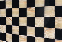 Load image into Gallery viewer, Vintage Italian Marble Onyx Stone Chess &amp; Checkers Board (Roughly 14x14in)
