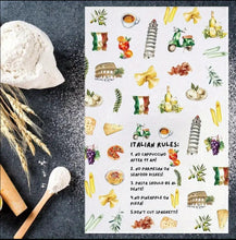 Load image into Gallery viewer, Italian Kitchen Towel and Decor - Hand Towel, Chef Gifts, Rules Dish Towel
