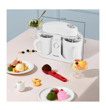 Load image into Gallery viewer, Pukomc Ice Cream Maker Machine for Home Use, with Two Ice Cream Bowls,Simple Operation and Easy to Clean,White
