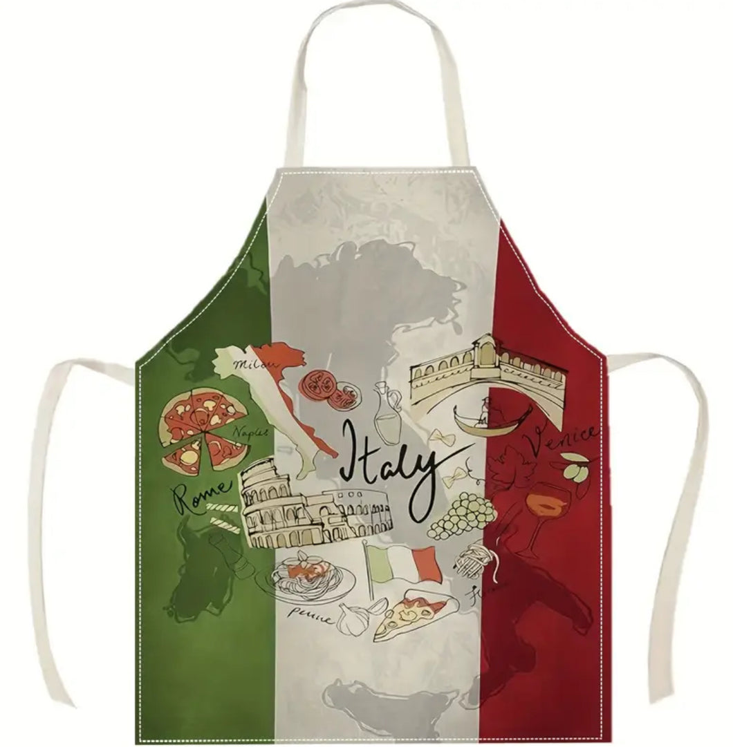 Italian-Themed Pizza Kitchen Apron