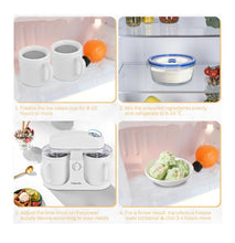 Load image into Gallery viewer, Pukomc Ice Cream Maker Machine for Home Use, with Two Ice Cream Bowls,Simple Operation and Easy to Clean,White
