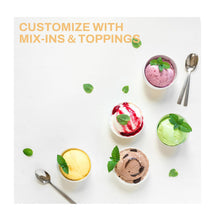 Load image into Gallery viewer, Pukomc Ice Cream Maker Machine for Home Use, with Two Ice Cream Bowls,Simple Operation and Easy to Clean,White

