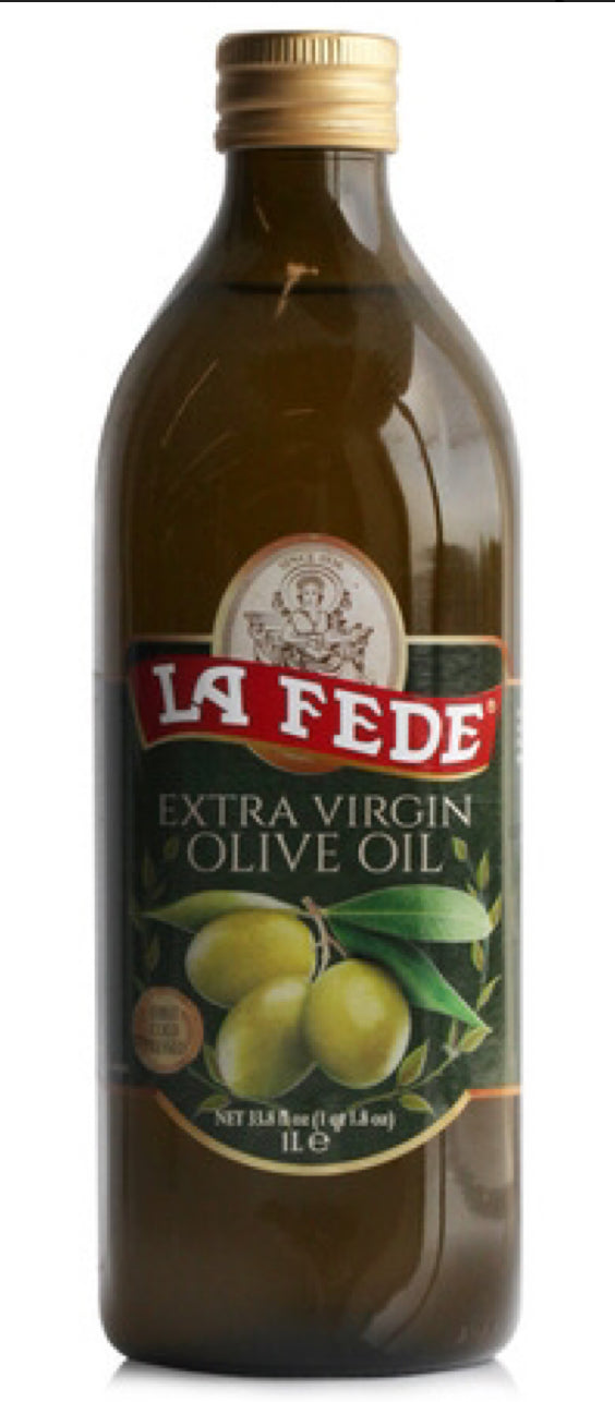 La Fede Extra Virgin Olive Oil, First Cold Press, 1 Liter (Case of 12)