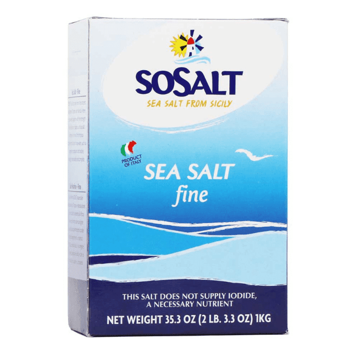 SoSalt Fine Sicily Sea Salt, 2Lb (Case of 10/Packs)