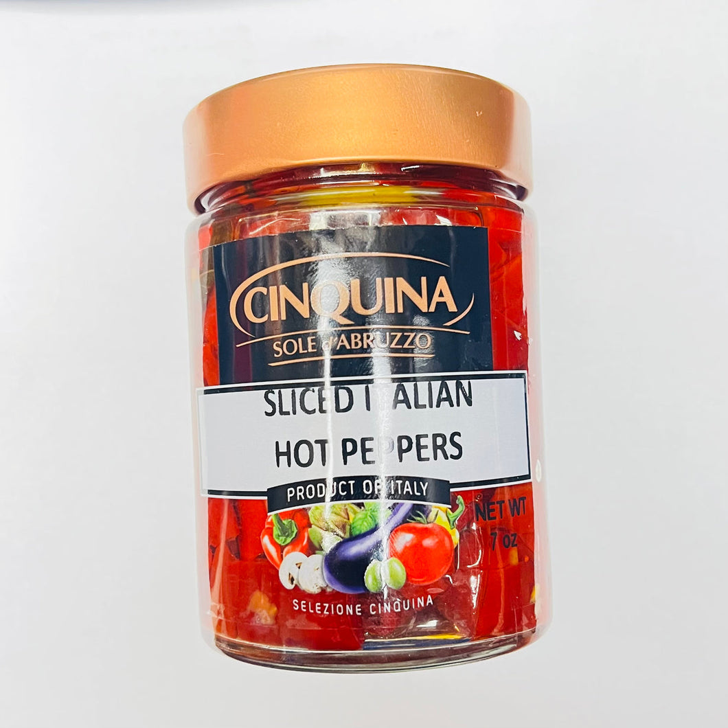 Cinquina Sliced Italian Hot Peppers (Case of 12)