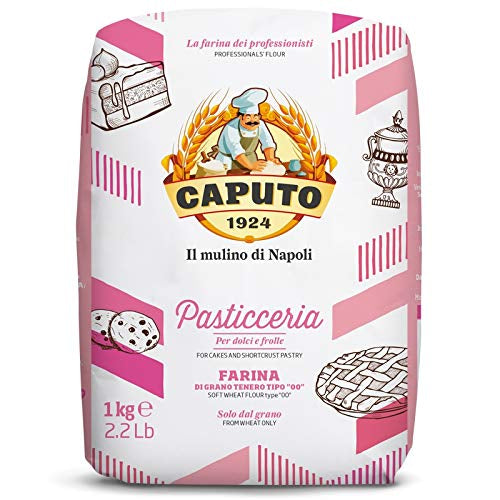 Caputo Pasticceria Pastry 00 Flour, For Desserts & Shortbreads, 2.2 lb |1 kg (Case of 10)