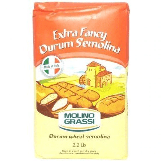 Extra Fancy Durum Semolina Flour - Molino Grassi 2.2 lbs (Case of 10)