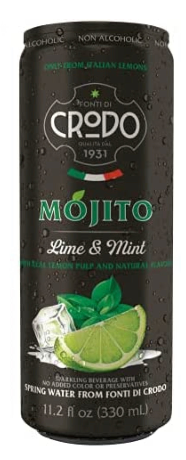 Crodo Mojito - Italian Sparkling Beverage with Lime & Mint, 11.2 Oz. Cans 4-Pack