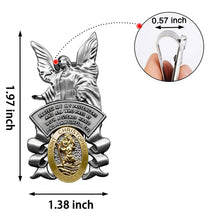 Load image into Gallery viewer, St Christopher Medal Car Saint Christopher Visor Clip Guardian Angel Visor
