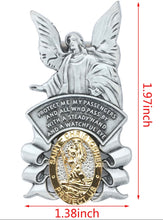 Load image into Gallery viewer, St Christopher Medal Car Saint Christopher Visor Clip Guardian Angel Visor
