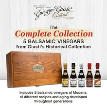 Load image into Gallery viewer, Giuseppe Giusti Historical Collection of 5 Italian Balsamic Vinegars from Modena with Wooden Gift Box - Award Winning, Aged, Gourmet Vinegar - 100ml Bottles
