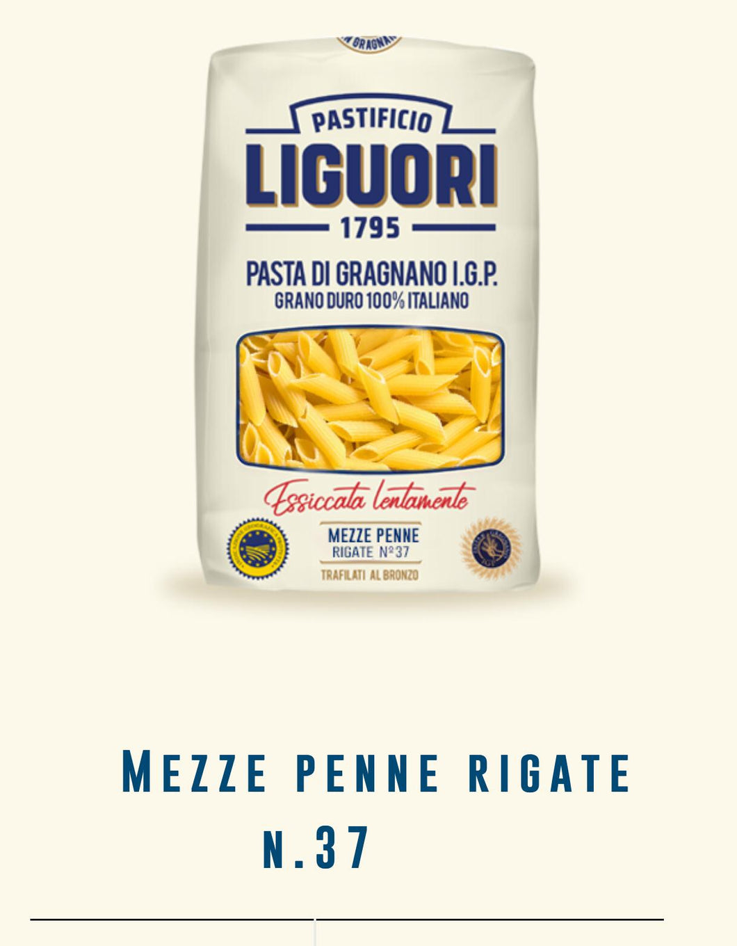 Liguori Mezze Penne Rigate No.37 (16-Pack Discount)