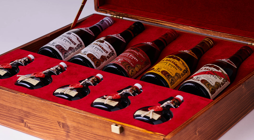 Giusti Balsamic Vinegar Collezione Wood Gift Box Champagnotte/5 250 ml