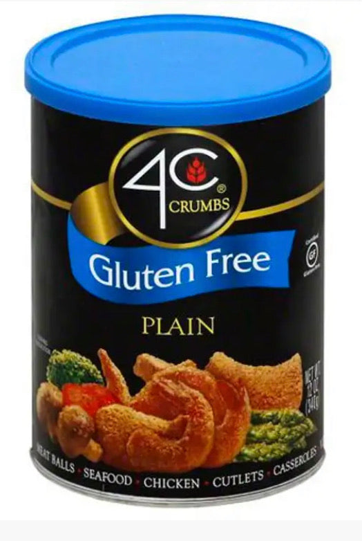 4C Gluten Free Plain Crumbs, 12 Oz Canister (Case Of 6 Can) – Delizioso ...