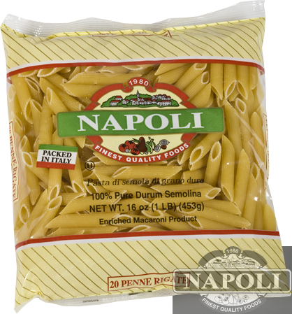Napoli Penne Rigate Pasta - 20-Packs/Case