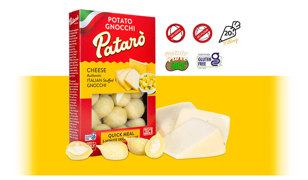 Pataro / CHEESE STUFFED GNOCCHI 340gr. (Case of 6)