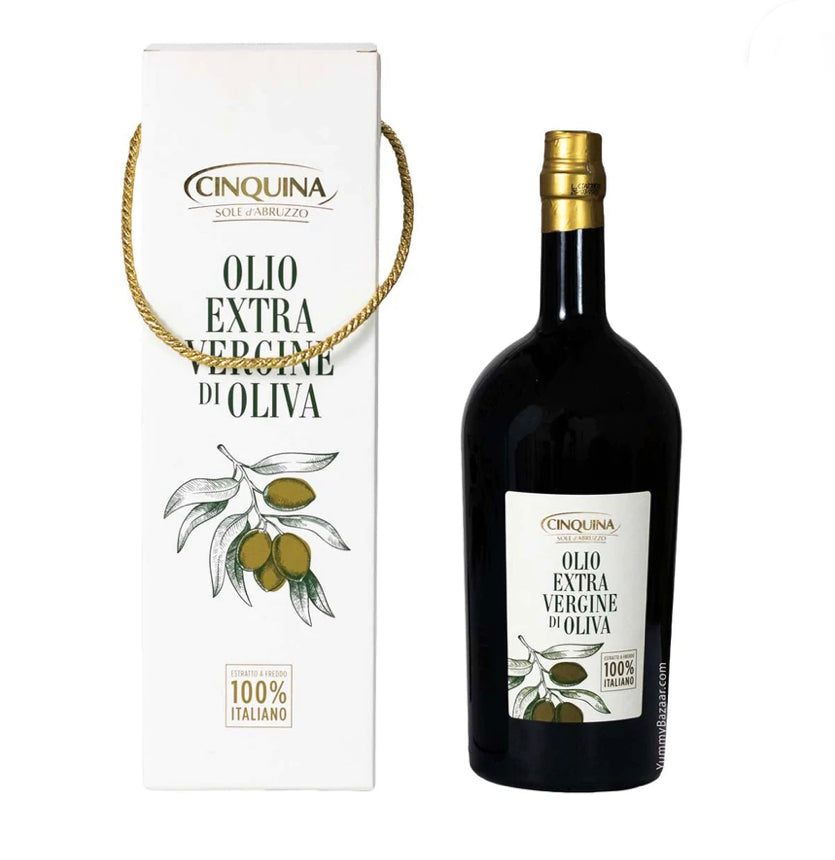 Cinquina Magnum (Gift-Box) Italian Extra Virgin Olive Oil , 50.7 fl oz (1.5 l)