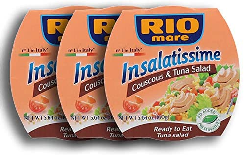 Rio Mare Insalatissima Couscous & Tuna Salad Can (Pack Of 3), 16.8 Ounce