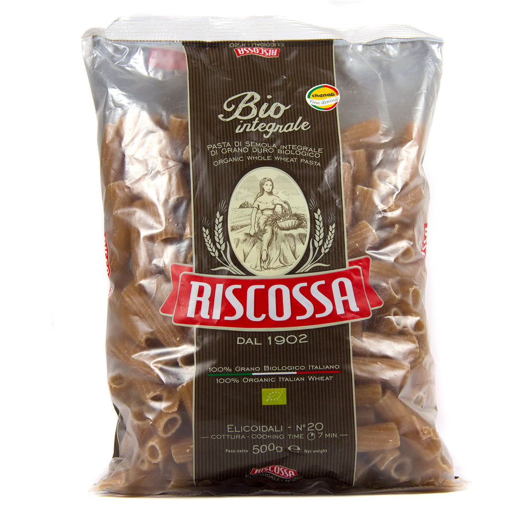 Riscossa Organic Elicoidali Whole Wheat Pasta N°20 (Case of 20-Packs)