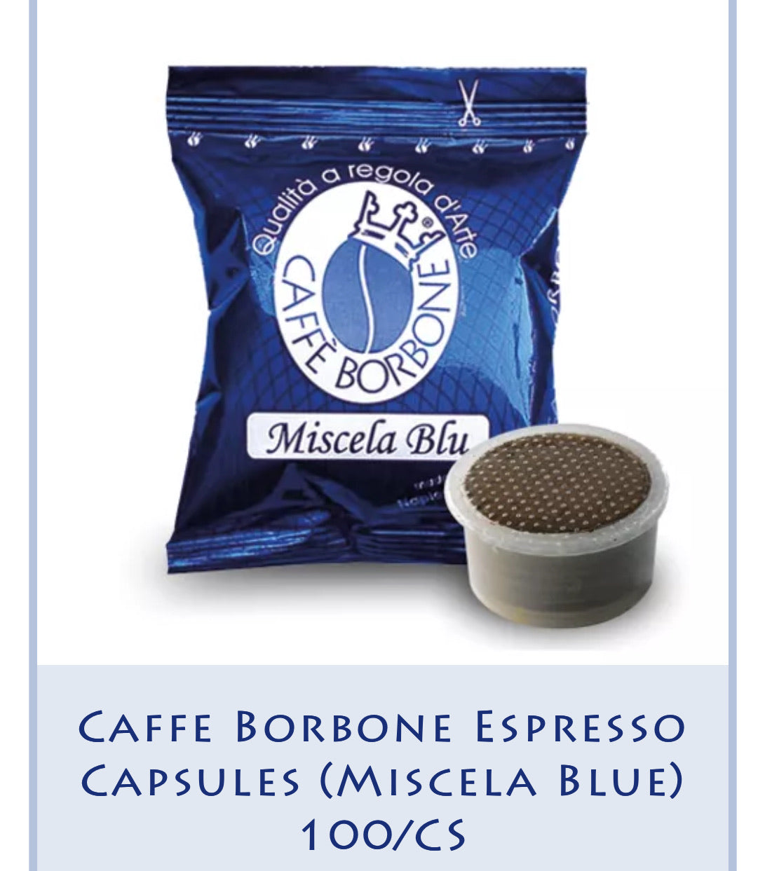 Caffè Borbone Respresso Miscela Blu Espresso Capsules, 100 Capsules