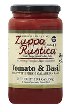 Load image into Gallery viewer, Zuppa Rustica Tomato &amp; Basil Soup, with Fresh Calabrian Basil (4-Jars)
