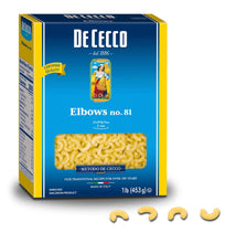 Load image into Gallery viewer, De Cecco - Elbows Pasta from Italy  no. 81 - 1 lb / 20 Packages per case
