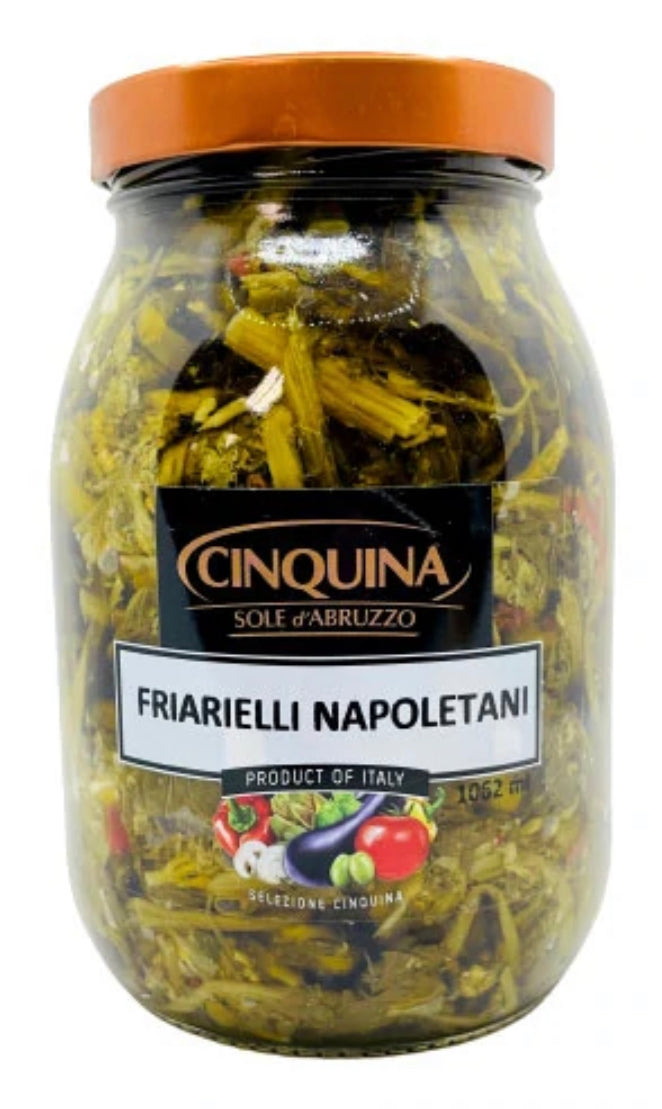 Cinquina Friarielli Napoletani in oil, Broccoli Rabe, 1062 ml (3-Jar Special)