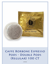 Load image into Gallery viewer, Caffe Borbone Espresso Pods - Double Pods (Regular) 100 CT
