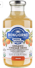 Load image into Gallery viewer, Bongiorno Organic Orange Vinegar Drink with Balsamic &amp; Apple Cider Vinegar, 16.9 oz (6-Pack)
