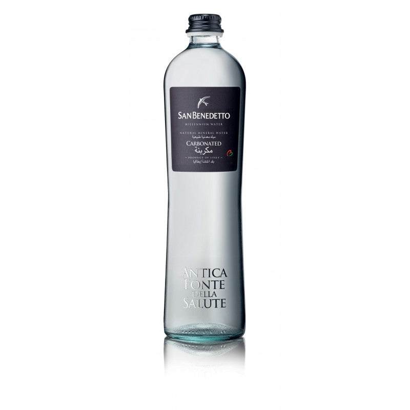 Antica Fonte Della Salute Sparkling Mineral Water in Glass Bottle 650 ML. (Case of 15)