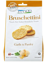 Load image into Gallery viewer, Bruschettini Toasts with Garlic &amp; Parsley by Asturi - 4.2 oz.
