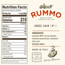 Load image into Gallery viewer, Rummo Pasta Angel Hair, #1, (1lb-Each 20-Packs Case)
