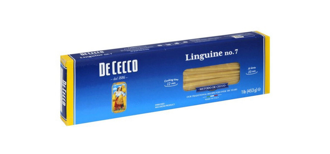 De Cecco Linguine No. 7 - Long Cut 1lb / 20 Packs Per Case – Delizioso  Gourmet